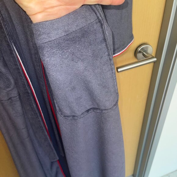 Christian Dior Homme Vintage Mens Robe One Size Gray Belted Pockets Casual - Picture 6 of 14